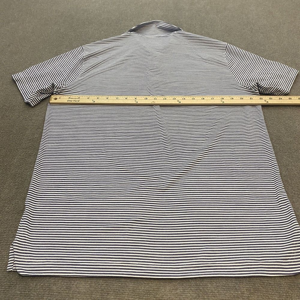 Puma Polo Shirt Mens Size Medium Purple Striped Short Sleeve Casual Golfer - Picture 9 of 13